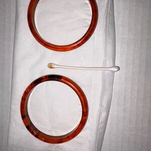 Set of Two Bakelite Brown Bangles both tested positive for Bakelite